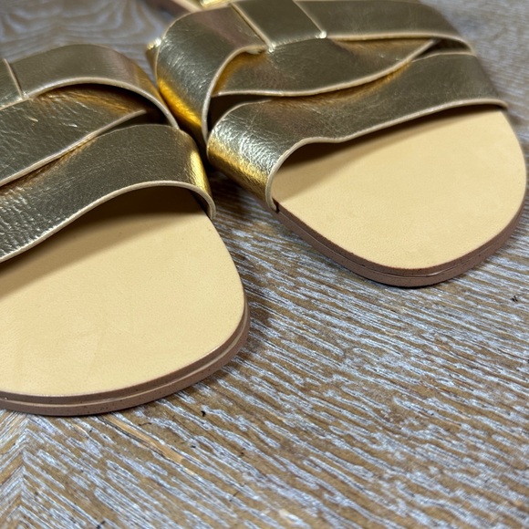 ZARA Metallic Gold Women's Sandals 40 - Picture 7 of 13